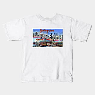 Greetings from Conneaut Ohio - Vintage Large Letter Postcard Kids T-Shirt